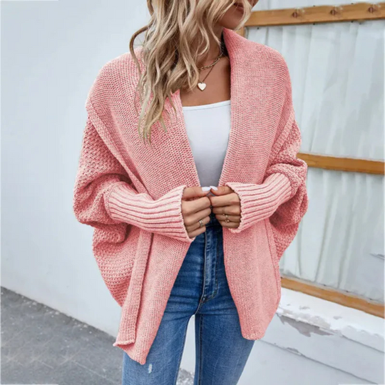 Dames Oversized Gebreide Cardigan met Open Voorkant 4
