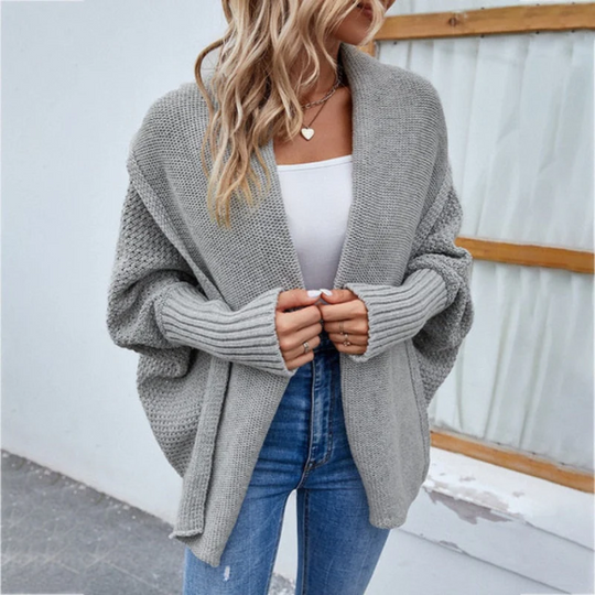 Dames Oversized Gebreide Cardigan met Open Voorkant 6