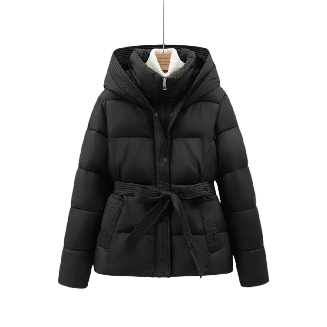 Dames Parka Winterjas Met Riem 0
