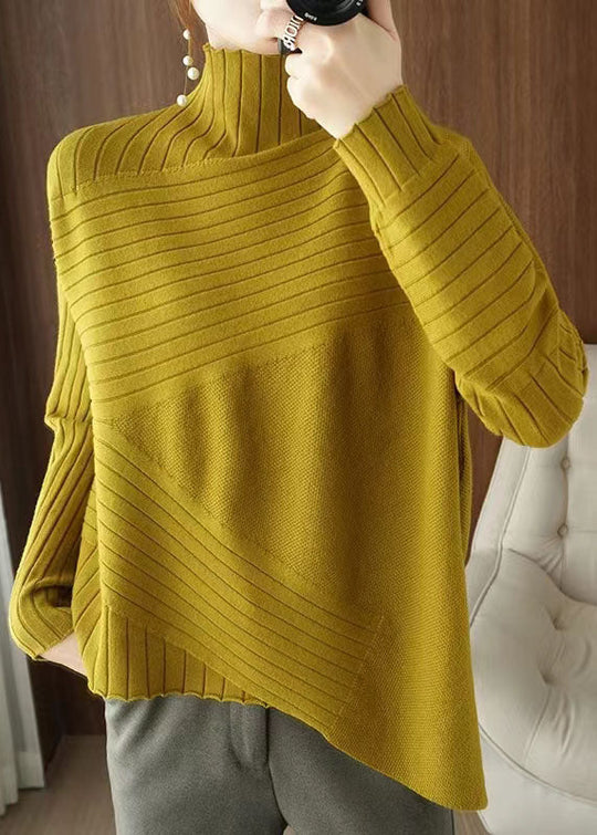 Dames Plus Size Asymmetrische Gebreide Trui 1