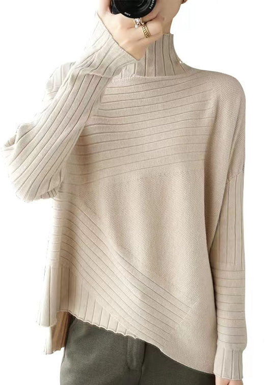 Dames Plus Size Asymmetrische Gebreide Trui 6
