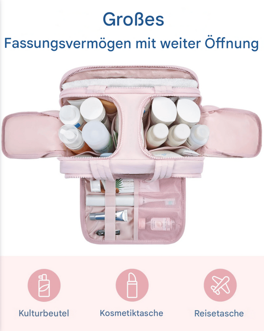 Dames Reis Toilettas Multifunctioneel Organizer Met Slimme Compartimenten 3