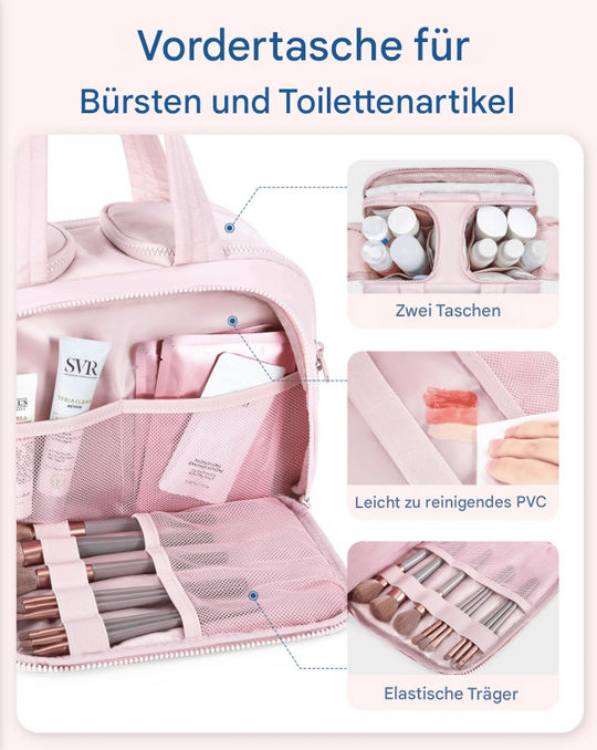 Dames Reis Toilettas Multifunctioneel Organizer Met Slimme Compartimenten 5