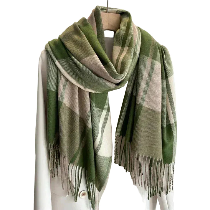 Dames Sjaal Geruit Warm Stijlvol Accessoire voor Herfst en Winter 0
