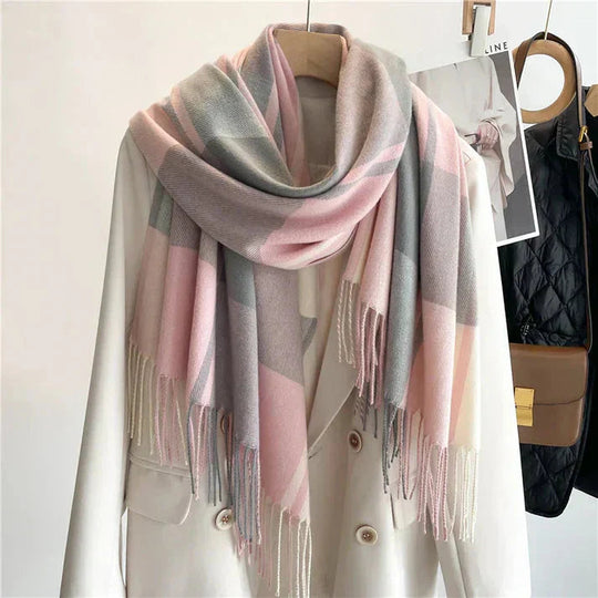 Dames Sjaal Geruit Warm Stijlvol Accessoire voor Herfst en Winter 3