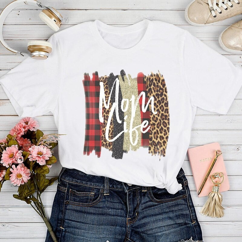 Dames T-shirt Mom Life Trendy 1