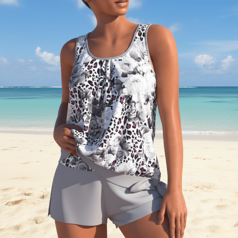 Dames Tankini Set met Bloemenpatroon 5