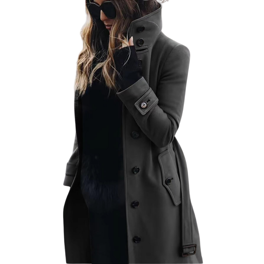 Dames Trenchcoat Oona - Stijlvolle Lange Jas 0