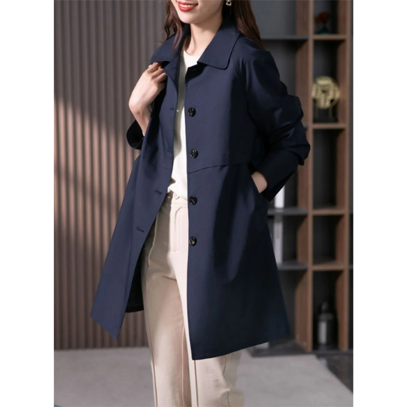 Dames Trenchcoat Waterdicht Klassiek 1