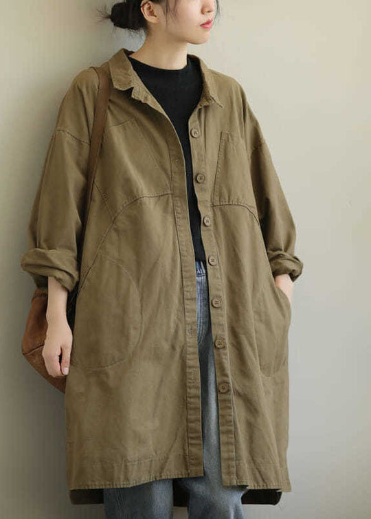 Dames Trenchcoat met PeterPan Kraag Losse Pasvorm 2