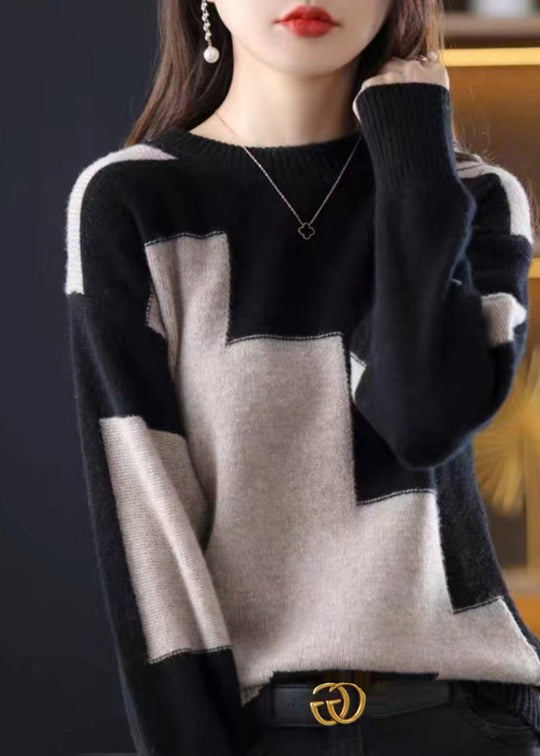 Dames Trui O-hals Patchwork Casual Stijl 3