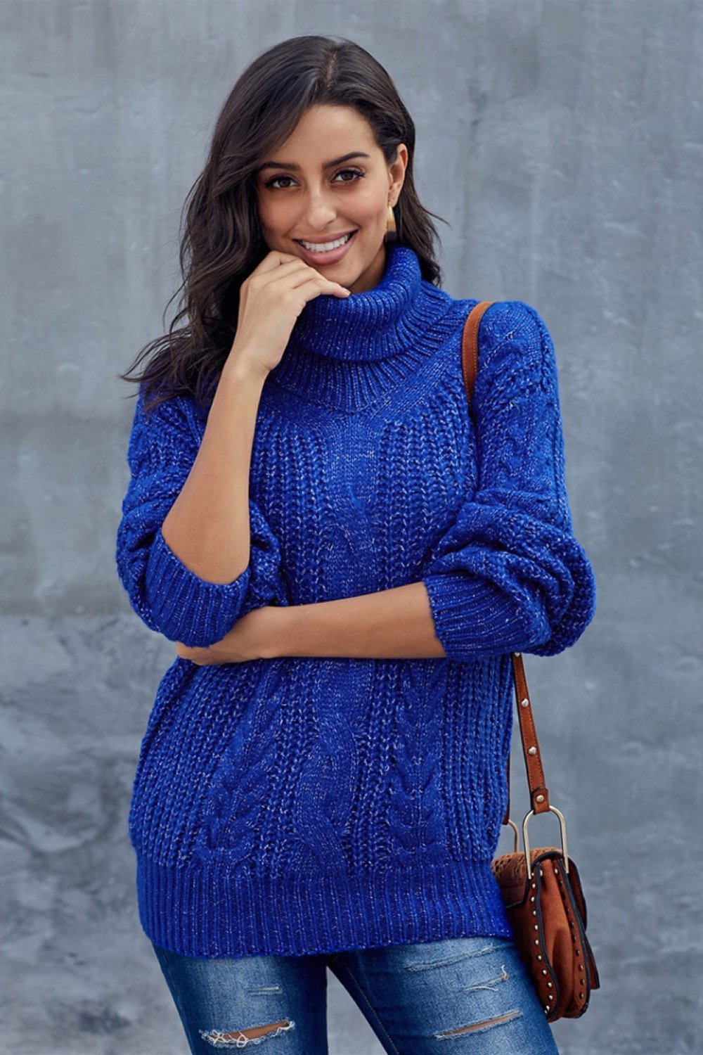 Dames Trui Oversized Kraagbrei 1