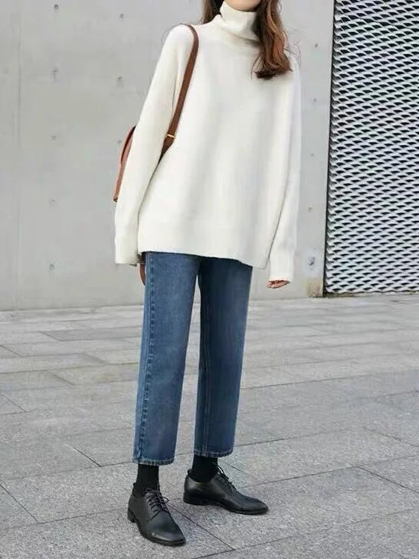 Dames Turtleneck Trui Wolmix 1