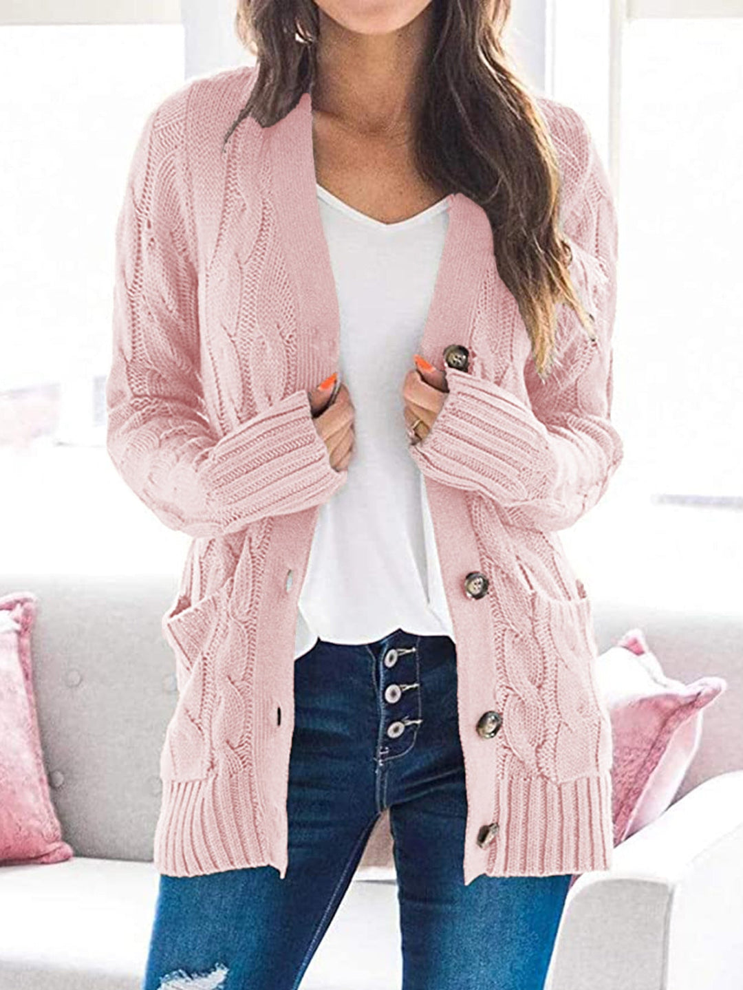 Dames Vest Lange Mouwen Casual 1
