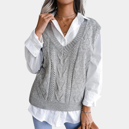 Dames Vest Modern Gebreid Voor Casual en Formele Gelegenheden 4
