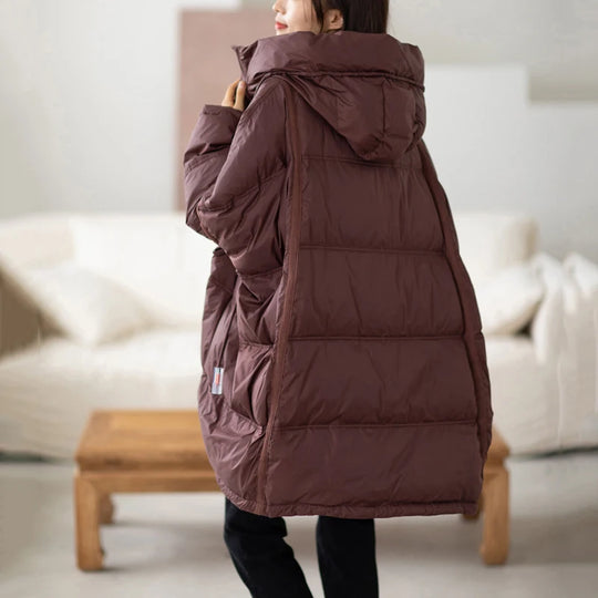Dames Winter Parka Met Capuchon Losse Pasvorm voor Comfort en Warmte 5