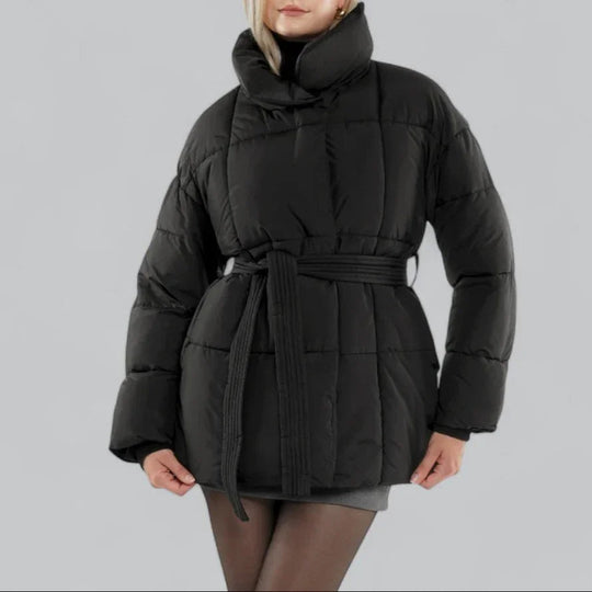 Dames Winterjas Met Riemstijl 1