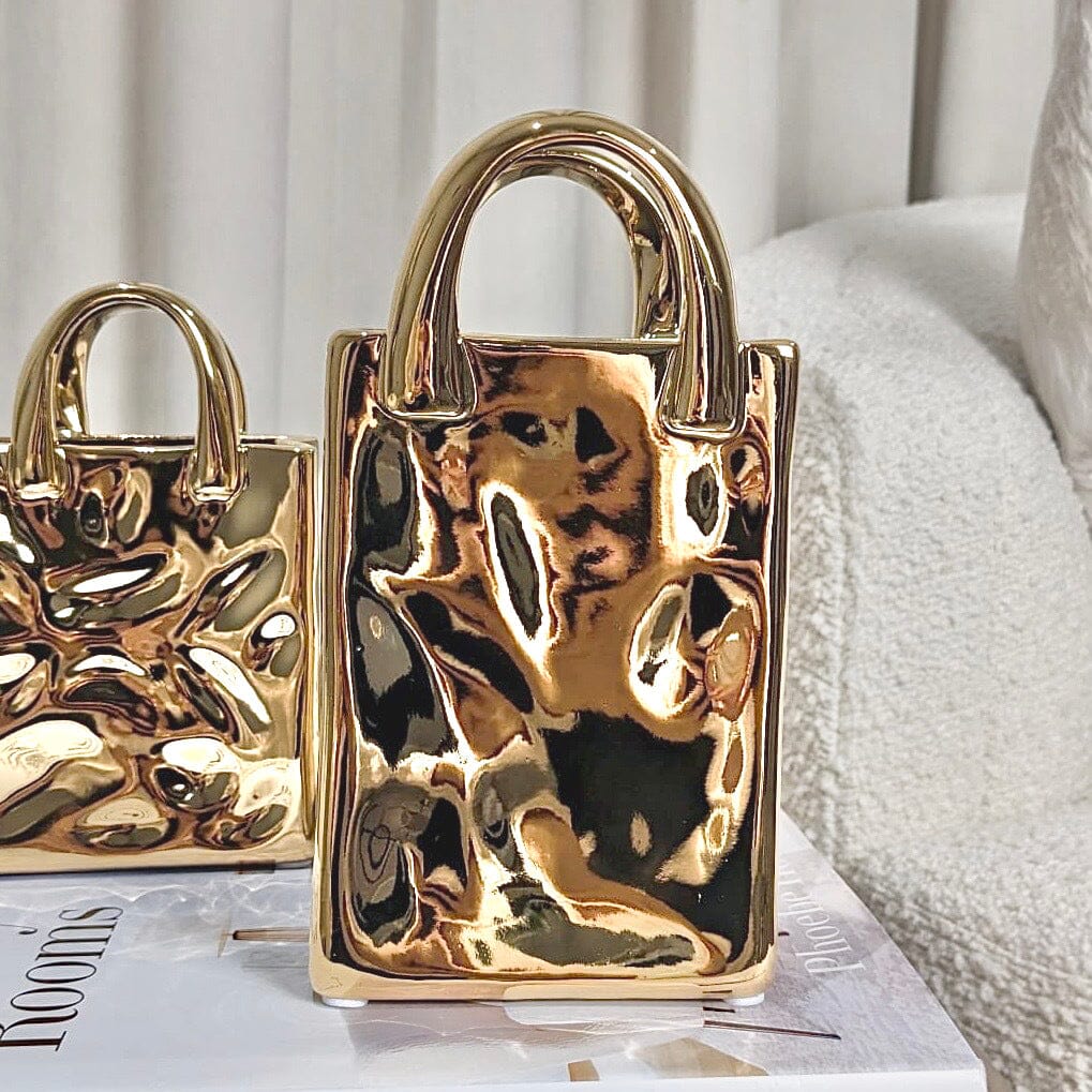 Decoratieve Gouden Tas Vaas voor Interieur 2