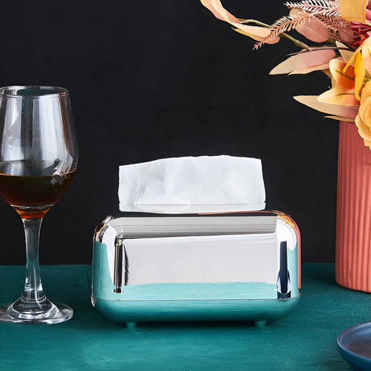 Decoratieve Tissuebox met Gouden Spiegelafwerking 4