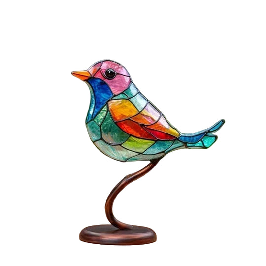 Decoratieve Vogelbeeldjes in Gekleurd Acryl 0