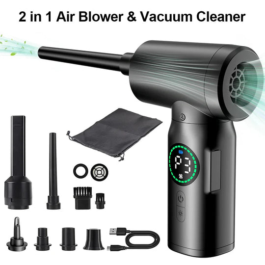 Draagbare 2-in-1 Luchtzuiger en Blazer met LED-verlichting 7