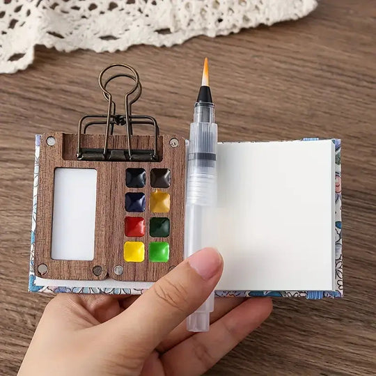 Draagbare Aquarelverfdoosset met 24 Kleuren voor Creatieve Geesten 4