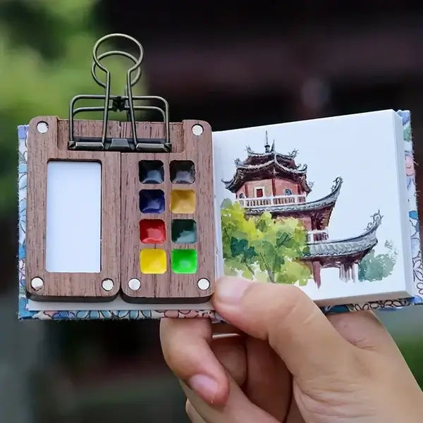 Draagbare Aquarelverfdoosset met 24 Kleuren voor Creatieve Geesten 7