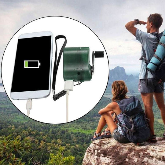 Draagbare Handzwengel Noodoplader met USB en LED 4