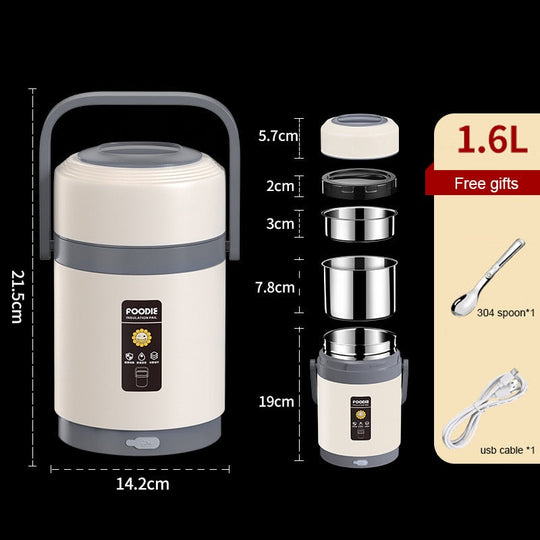 Draagbare Lunchbox USB-verwarmd 8