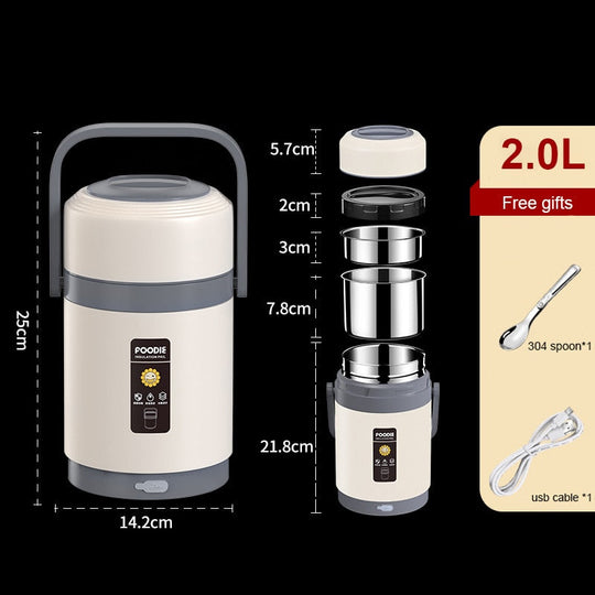 Draagbare Lunchbox USB-verwarmd 9