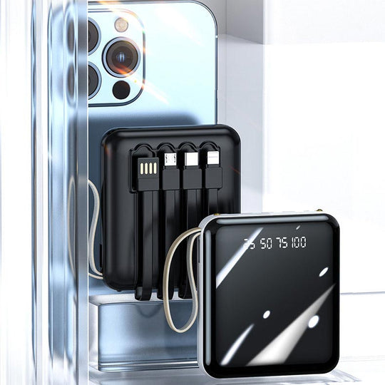 Draagbare Mini-Powerbank 20000 mAh met Geïntegreerde Kabels 1