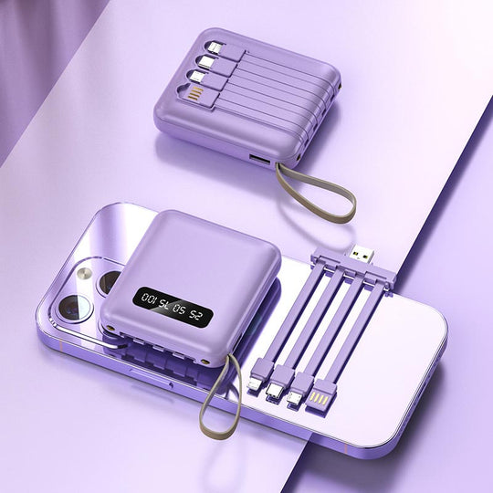 Draagbare Mini-Powerbank 20000 mAh met Geïntegreerde Kabels 9