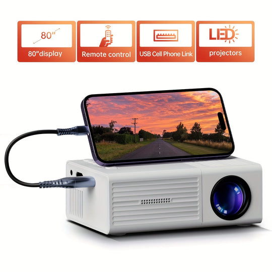 Draagbare Miniprojector Voor Thuis En Buiten Met Helderheid Van 3000 Lumen 1