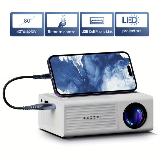 Draagbare Miniprojector Voor Thuis En Buiten Met Helderheid Van 3000 Lumen 3