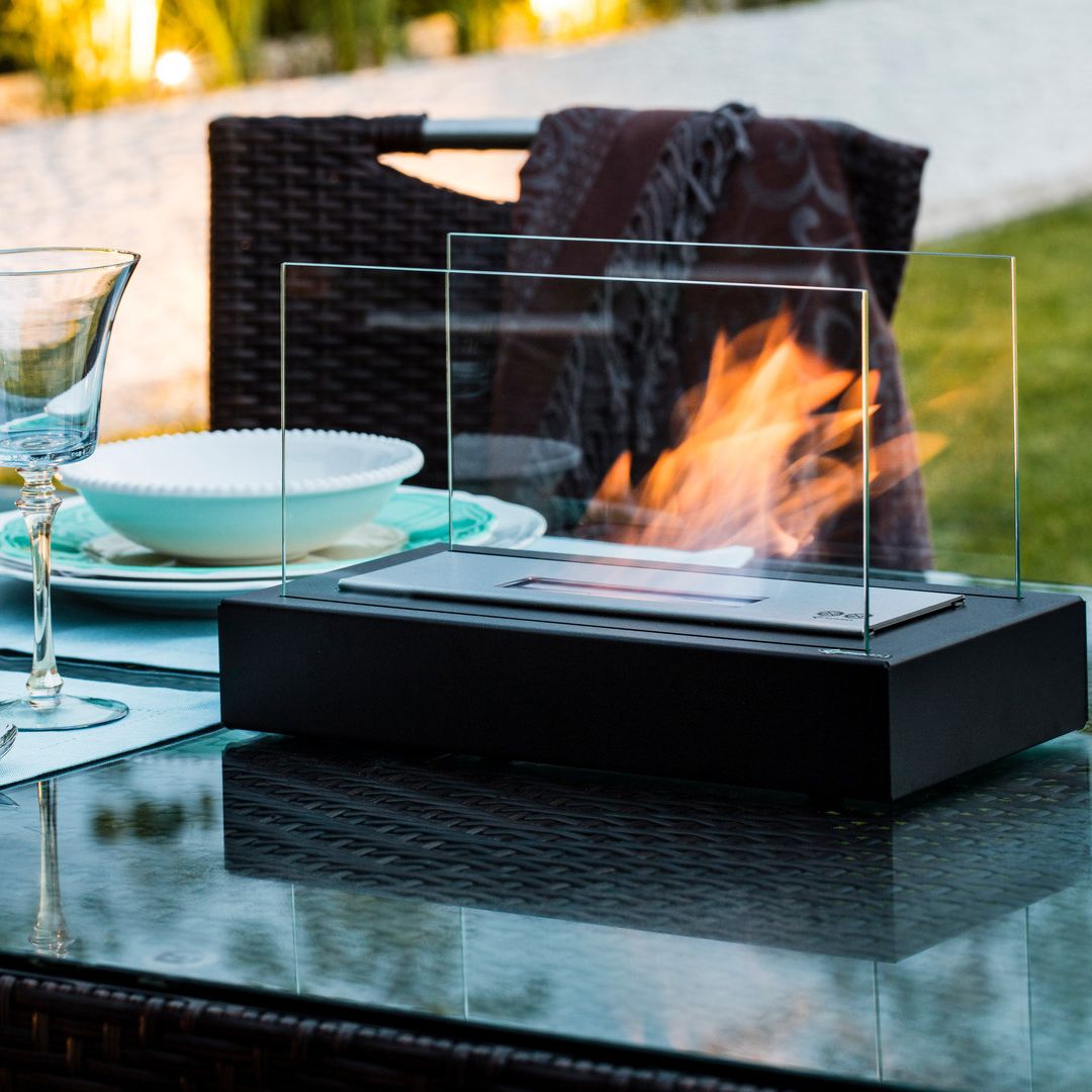 Draagbare Tafelhaard Bio Ethanol voor Binnen en Buiten - Modern Minimalistisch Design 1