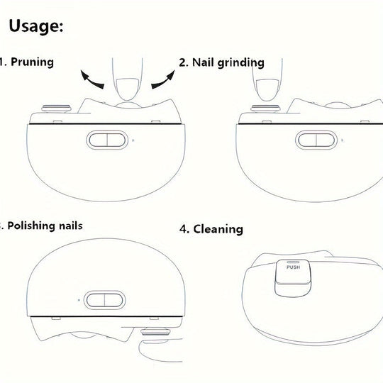 Elektrische Nagelknipper Ergonomisch Ontwerp Draagbaar 7