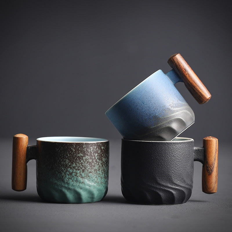 Espresso Mok Compact Ontwerp met Houten Handvat 0
