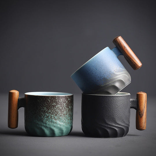 Espresso Mok Compact Ontwerp met Houten Handvat 0