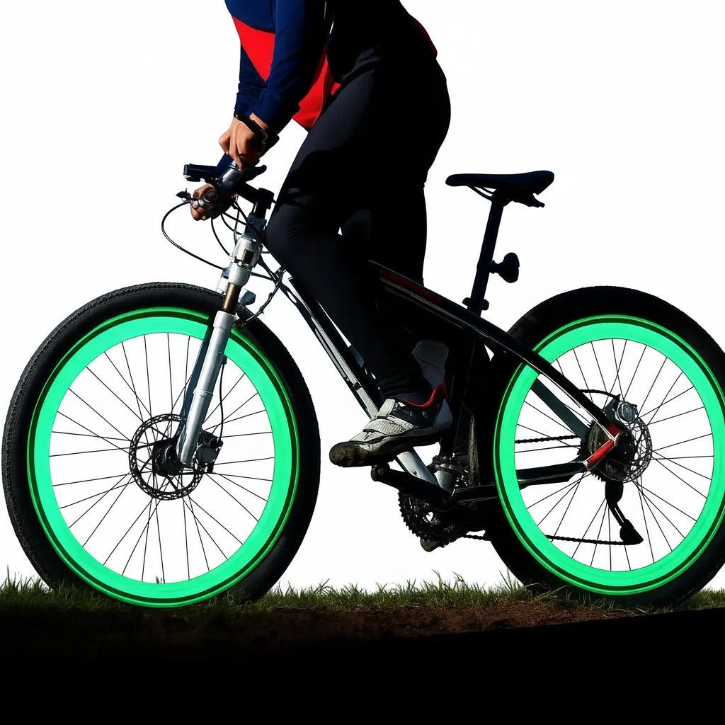 Fietsventielverlichting LED voor Nachtelijke Rit 0