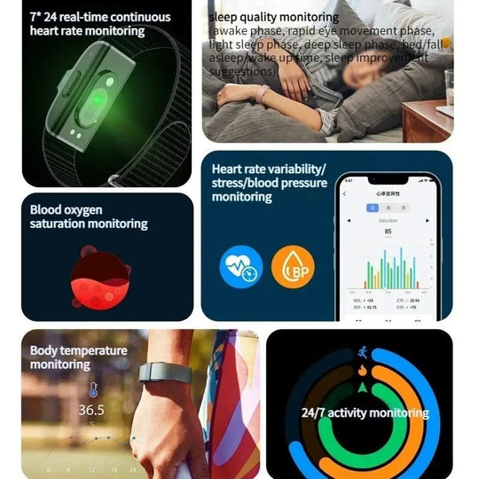 Fitness Tracker voor Actieve Levensstijl met Hartslag- en O2-Meting 8