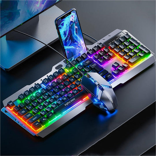 Gaming Toetsenbord en Muis Set met Verlichte Effecten 0