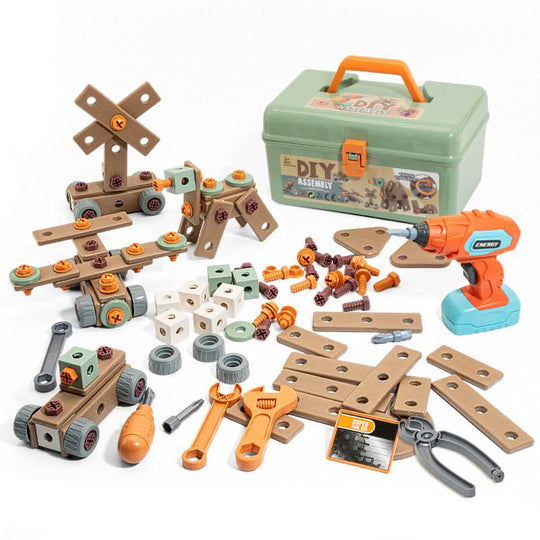 Gereedschapsset voor Kinderen - 100-delige Creatieve Bouwset 4