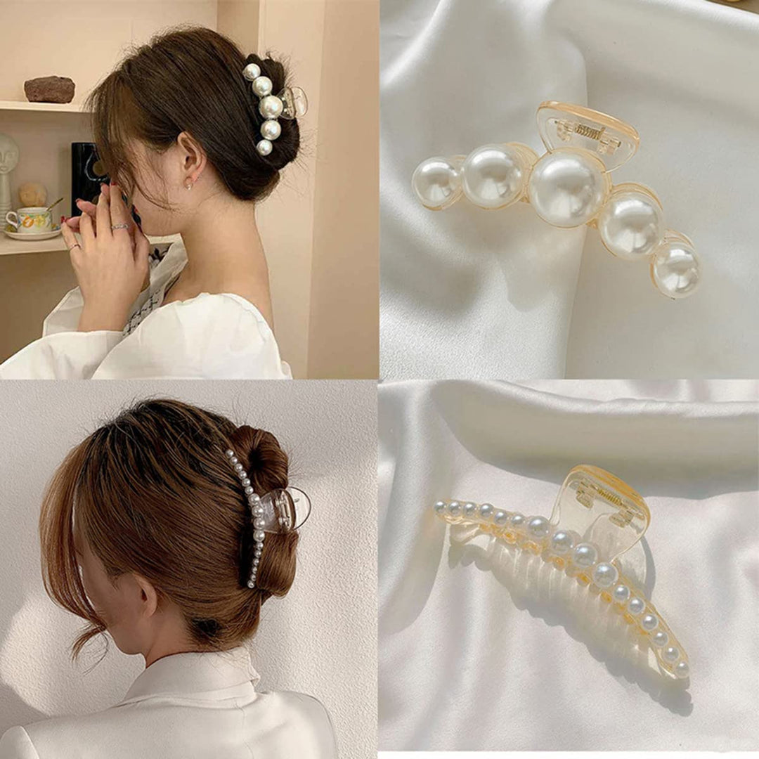 Haarclips voor Dames met Parels - 4 Stuks 4
