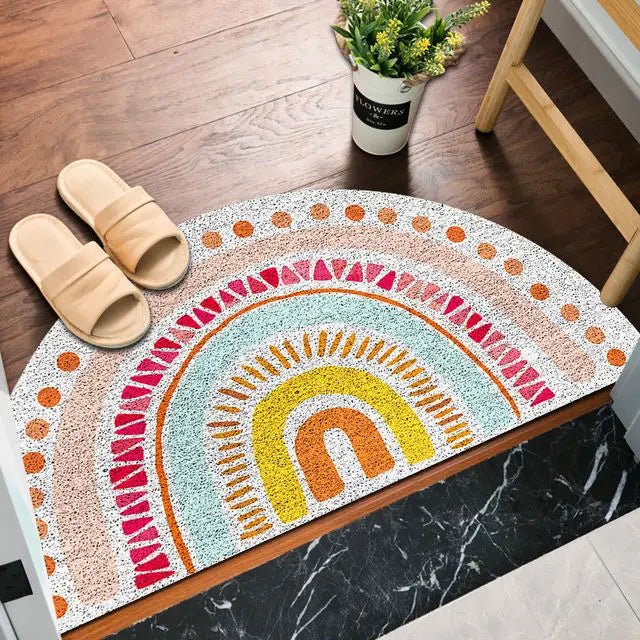 Halfronde Deurmat met Regenboog en Watermeloenprint 10