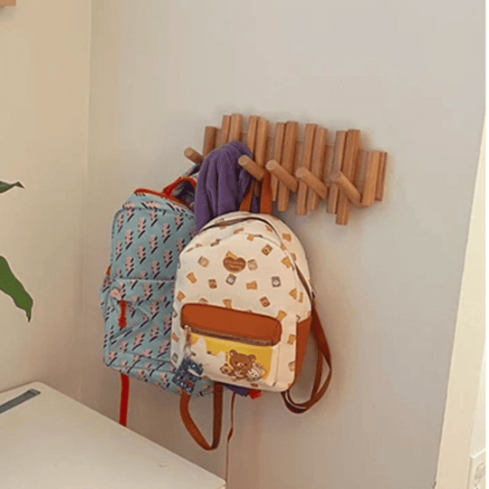 Handgemaakt Houten Kledingrek Scandinavisch Ontwerp 5