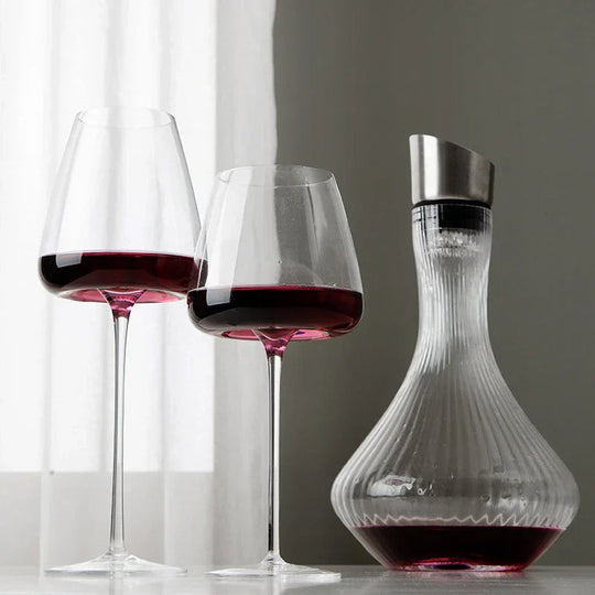 Handgemaakte Wijn- en Champagneglazen Set met Verfijnd Ontwerp 1
