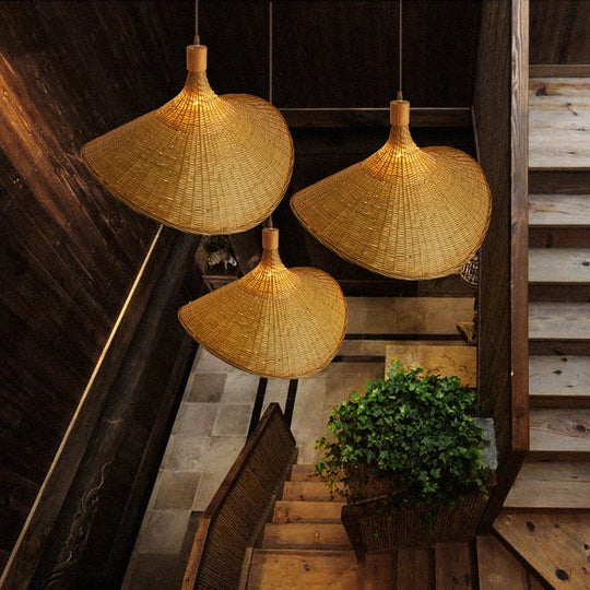 Hanglamp Eettafel Boho Stijl Rotan Woonkamer Slaapkamer Verlichting 3