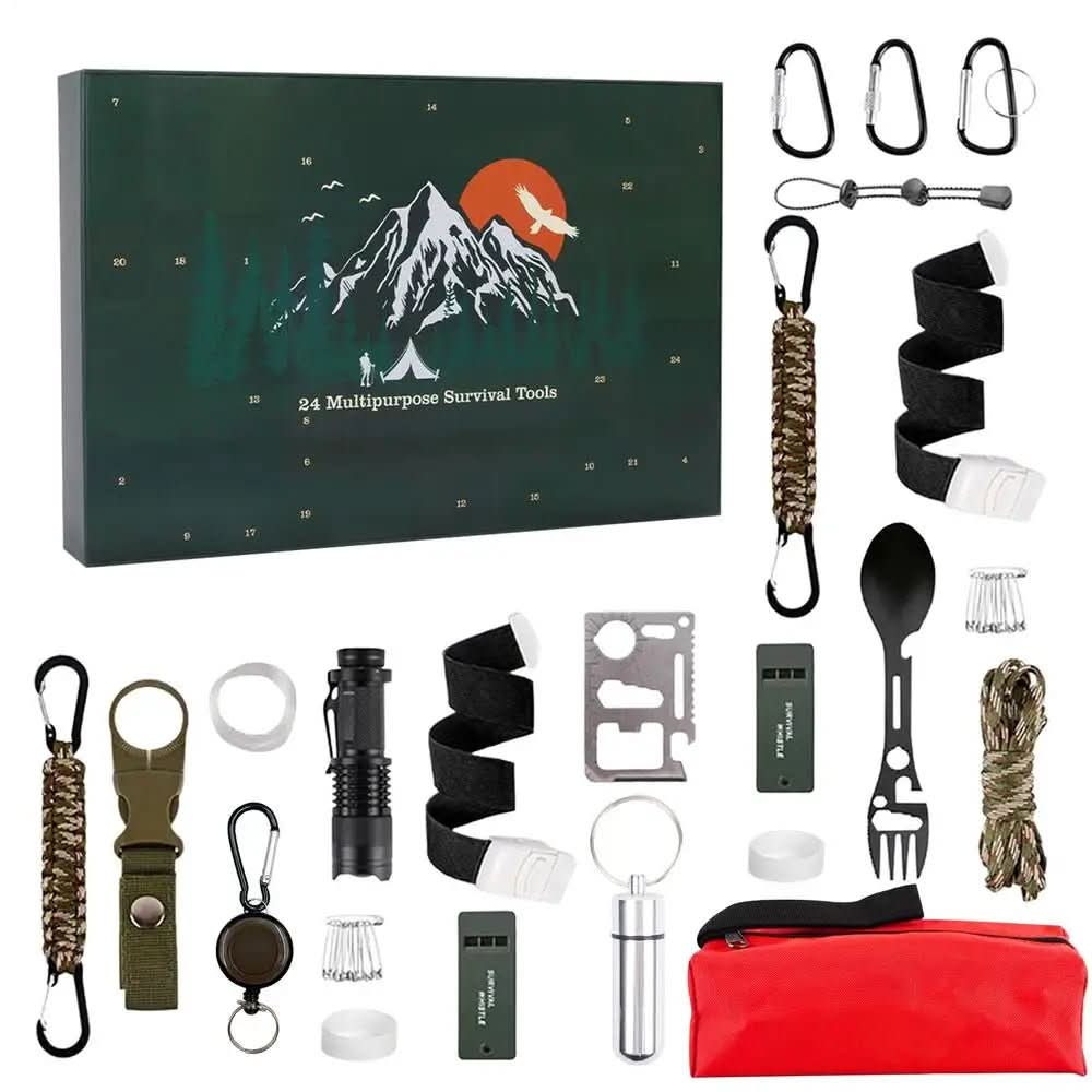 Heren Adventskalender met 24 Outdoorgereedschappen 0