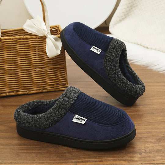 Heren Binnen Slippers met Geheugenfoam en Antislip Zool 4