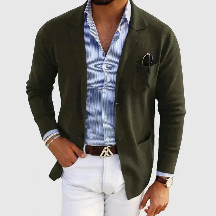 Heren Blazer met Reverskraag in Klassieke Stijl voor Formele en Casual Gelegenheden 6